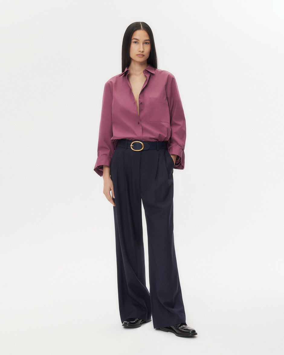 TWP Crushed violets Next Morning Shirt in Super Compact Poplin view 1