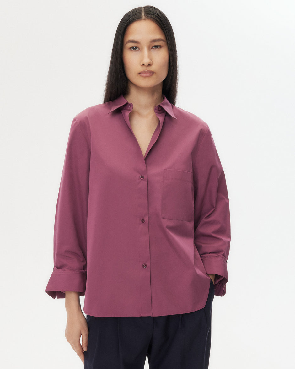 TWP Crushed violets Next Morning Shirt in Super Compact Poplin view 2