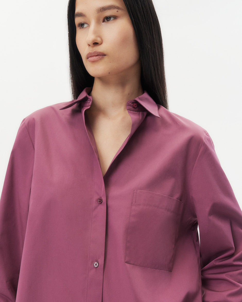 TWP Crushed violets Next Morning Shirt in Super Compact Poplin view 4