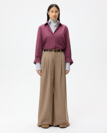 TWP Crushed violets Next Morning Shirt in Super Compact Poplin view 6