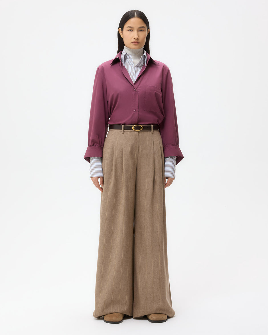 TWP Crushed violets Next Morning Shirt in Super Compact Poplin view 6