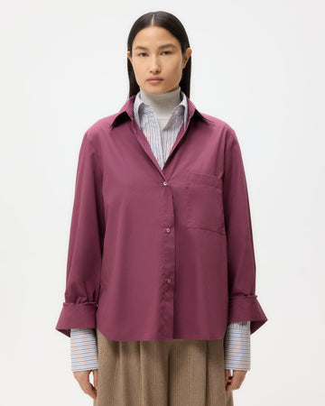 TWP Crushed violets Next Morning Shirt in Super Compact Poplin view 1