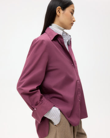 TWP Crushed violets Next Morning Shirt in Super Compact Poplin view 2