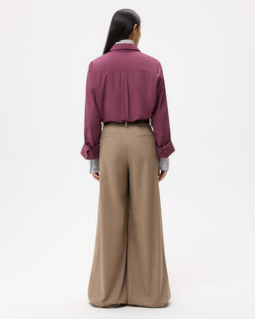TWP Crushed violets Next Morning Shirt in Super Compact Poplin view 5