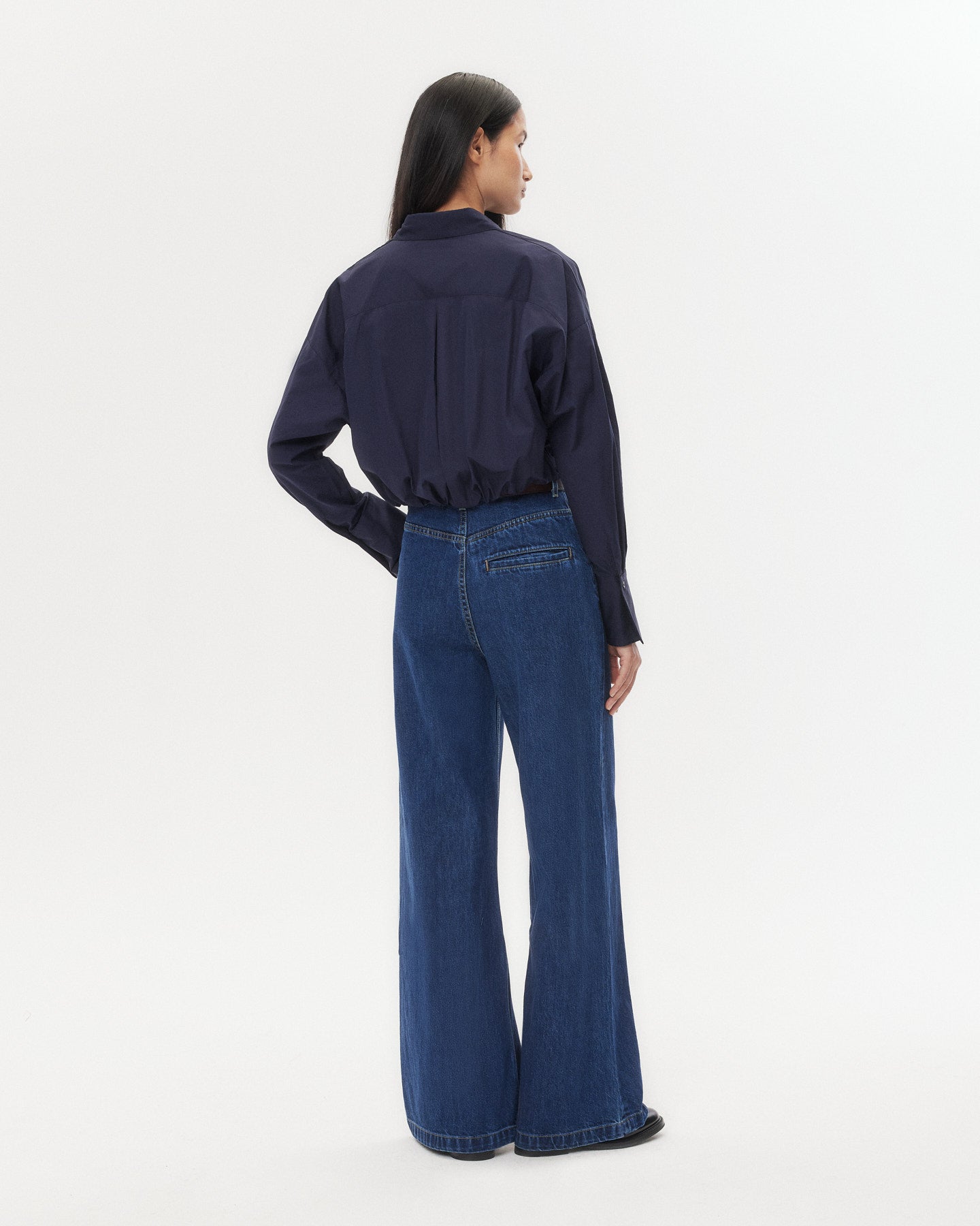 TWP Midnight Taken Top in Super Compact Poplin view 6