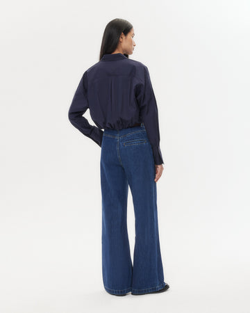 TWP Midnight Taken Top in Super Compact Poplin view 6