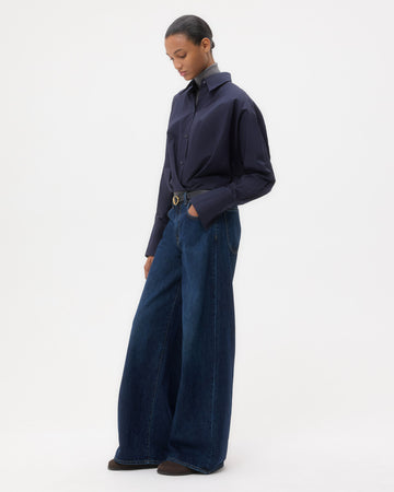 TWP Midnight Taken Top in Super Compact Poplin view 4