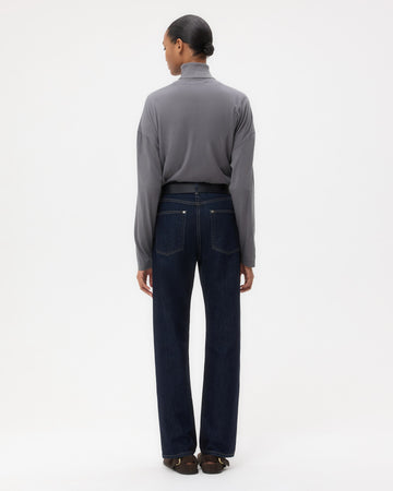 TWP Charcoal Ls High V Shirt in Jersey view 5
