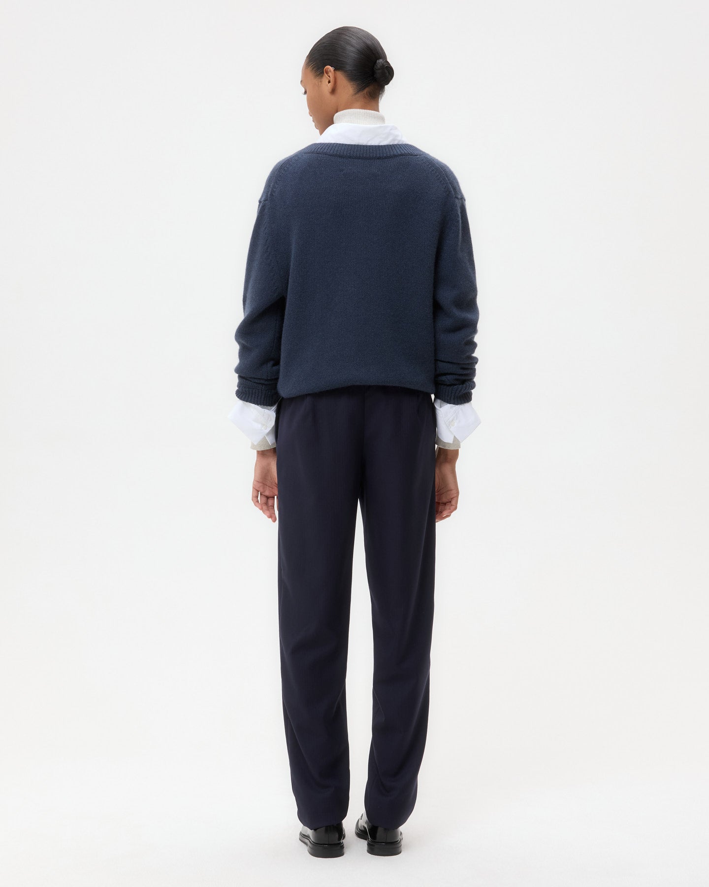 TWP Selvedge Deep V Sweater in Cashmere view 5