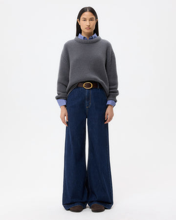 TWP Flat charcoal Waffle Thermal in Cashmere view 6