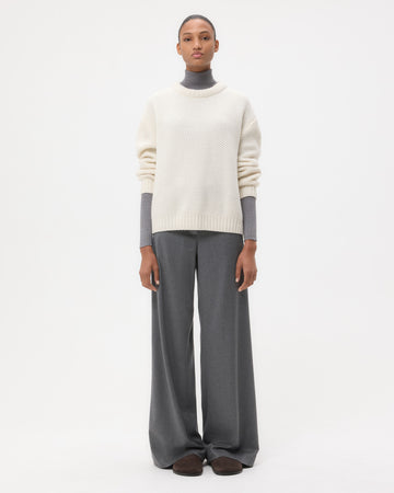 TWP Ivory Waffle Thermal in Cashmere view 6