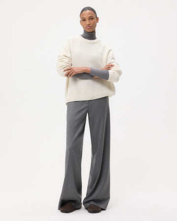 TWP Ivory Waffle Thermal in Cashmere view 3