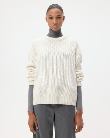 TWP Ivory Waffle Thermal in Cashmere view 1