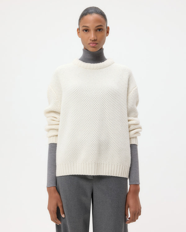 TWP Ivory Waffle Thermal in Cashmere view 1