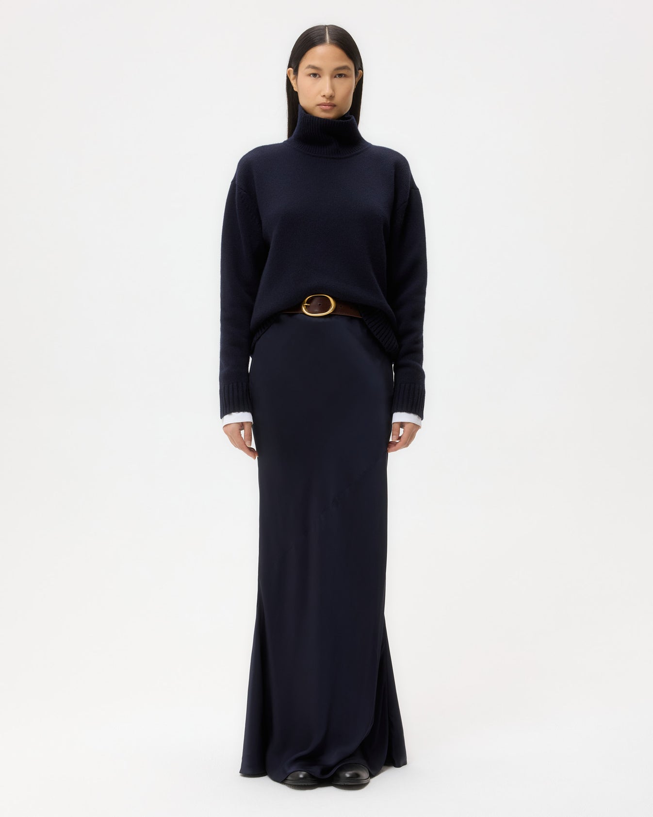 TWP Midnight Grown On Turtleneck in Cashmere view 6