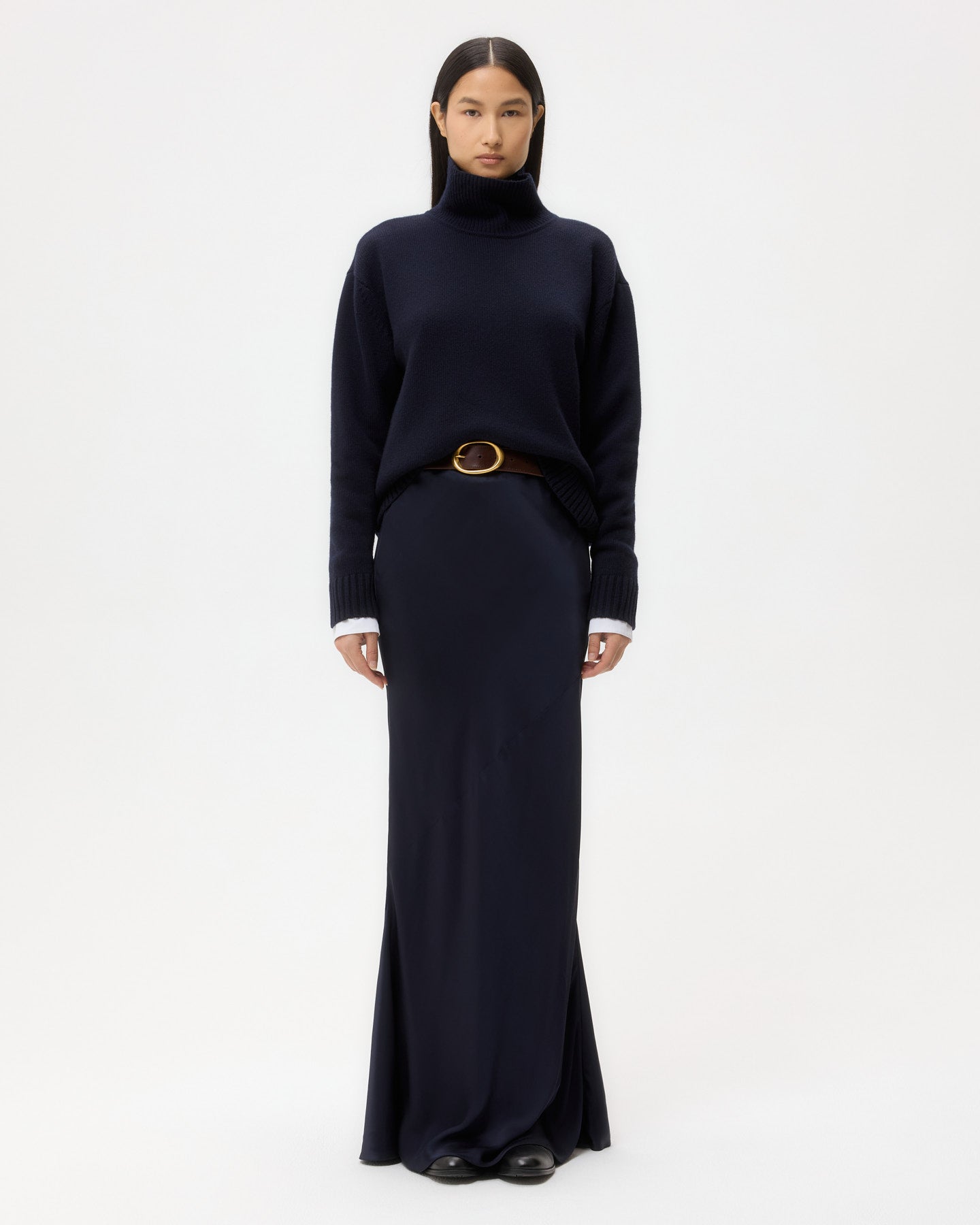 TWP Midnight Grown On Turtleneck in Cashmere view 6