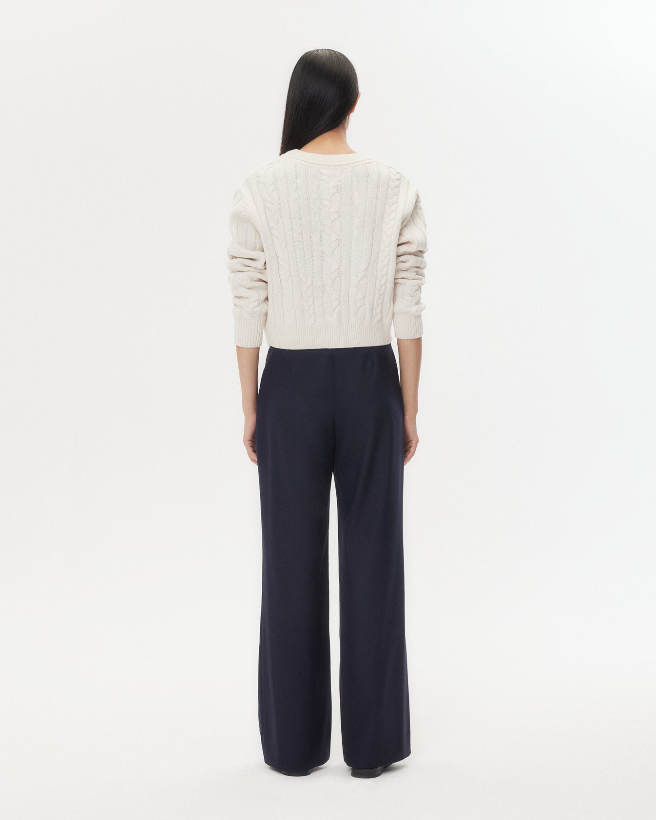 TWP Ivory Hemingway Cardigan in Merino Wool view 5