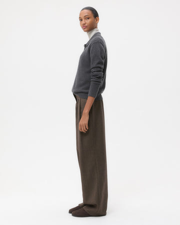 TWP Charcoal Jorden Polo in Cashmere view 4