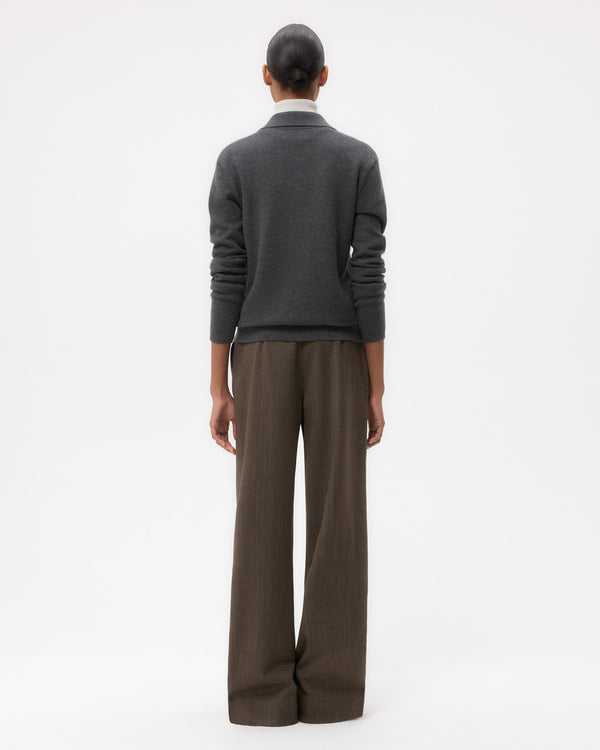 TWP Charcoal Jorden Polo in Cashmere view 5