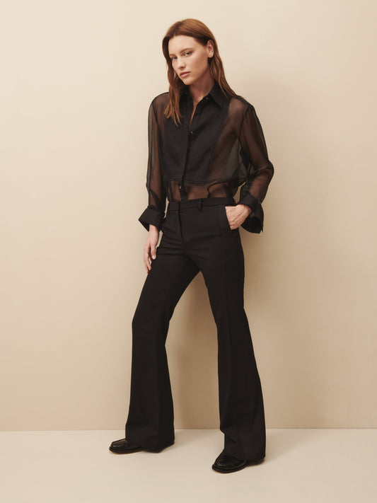 TWP Black Friday Night Tux Pant in wool twill view 4