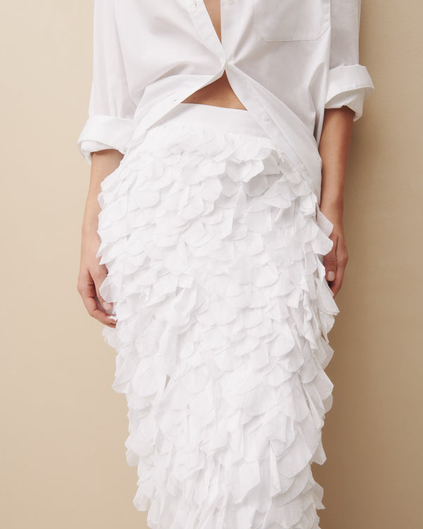TWP White Everlasting Love Skirt in Cotton Voile view 1