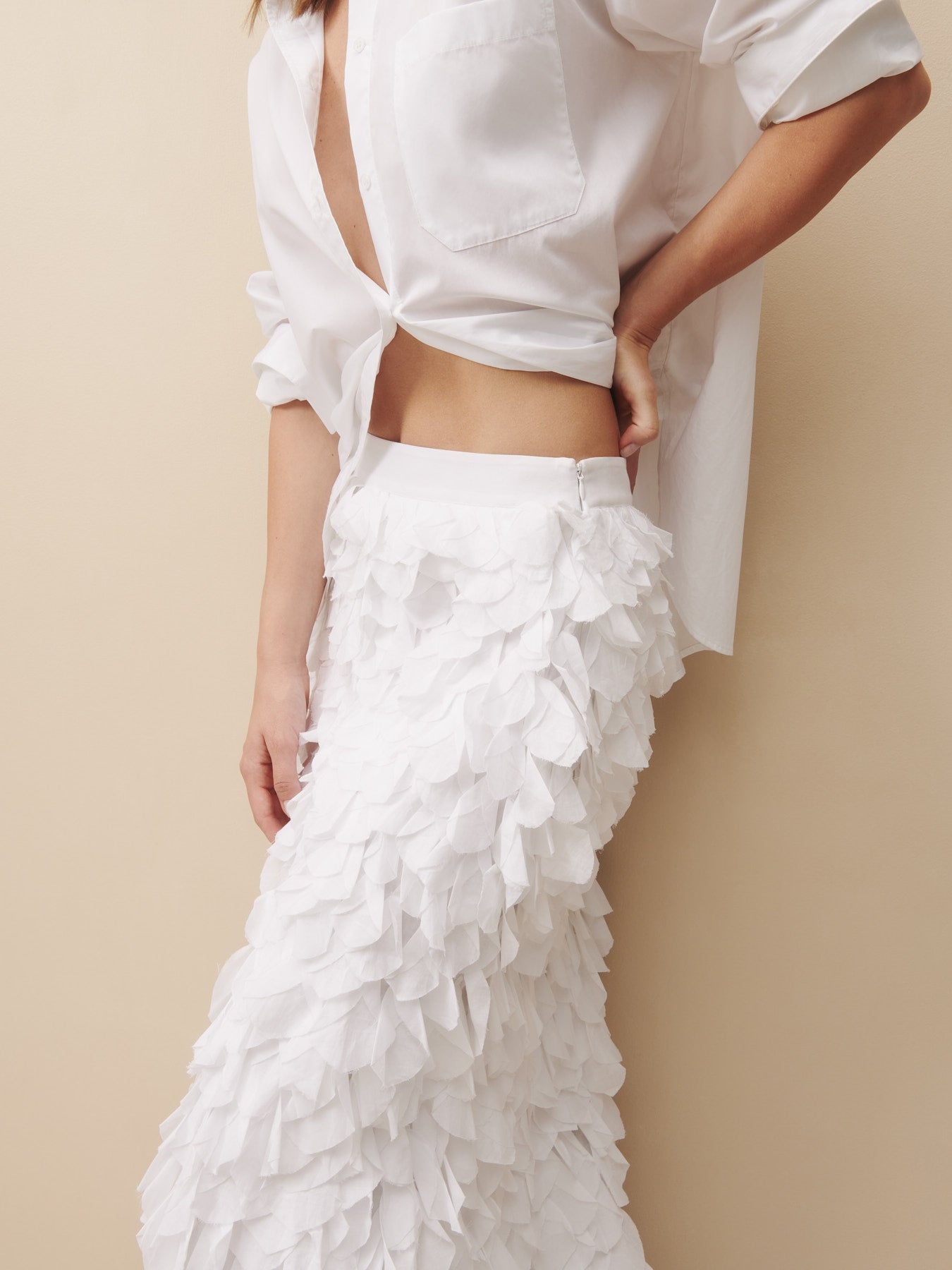 TWP White Everlasting Love Skirt in Cotton Voile view 6