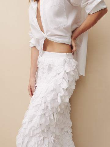 TWP White Everlasting Love Skirt in Cotton Voile view 7