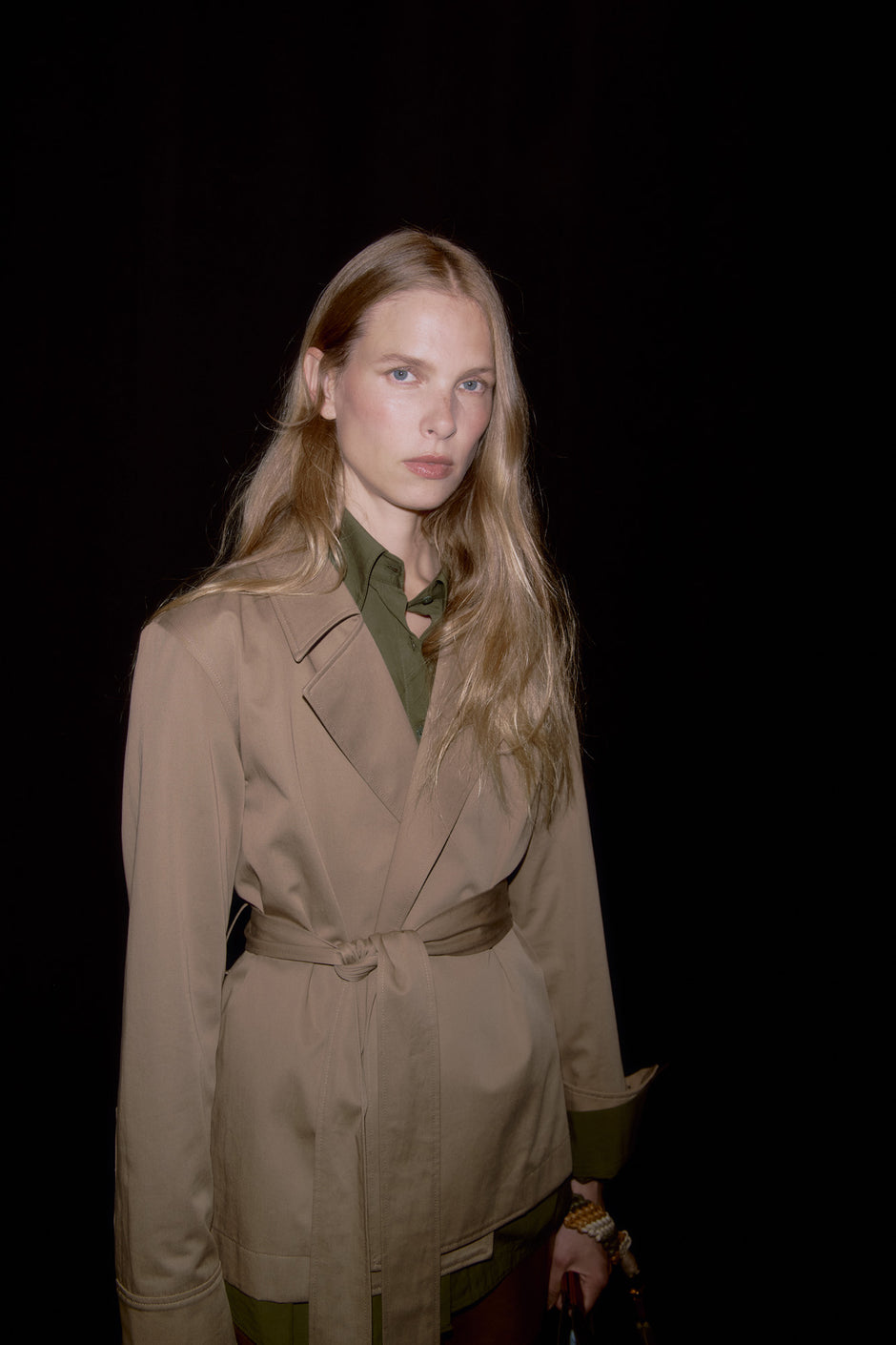 TWP British khaki Wrap Me Up in Trench Chino Twill view 2