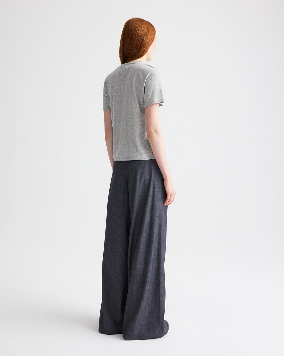 TWP Light heather grey His Tee in Supima Cotton view 5