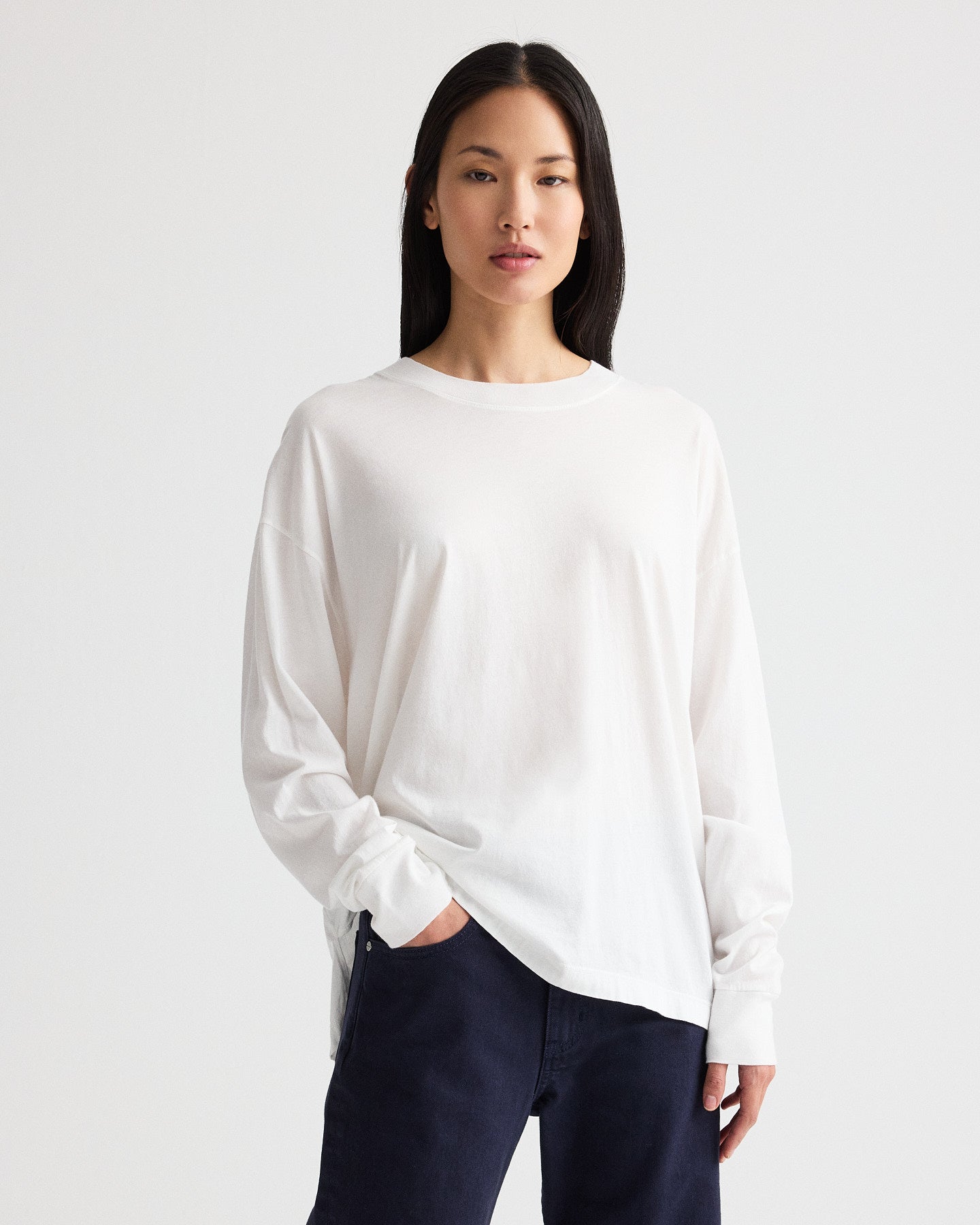 TWP White The Big Easy T in Supima Cotton view 1