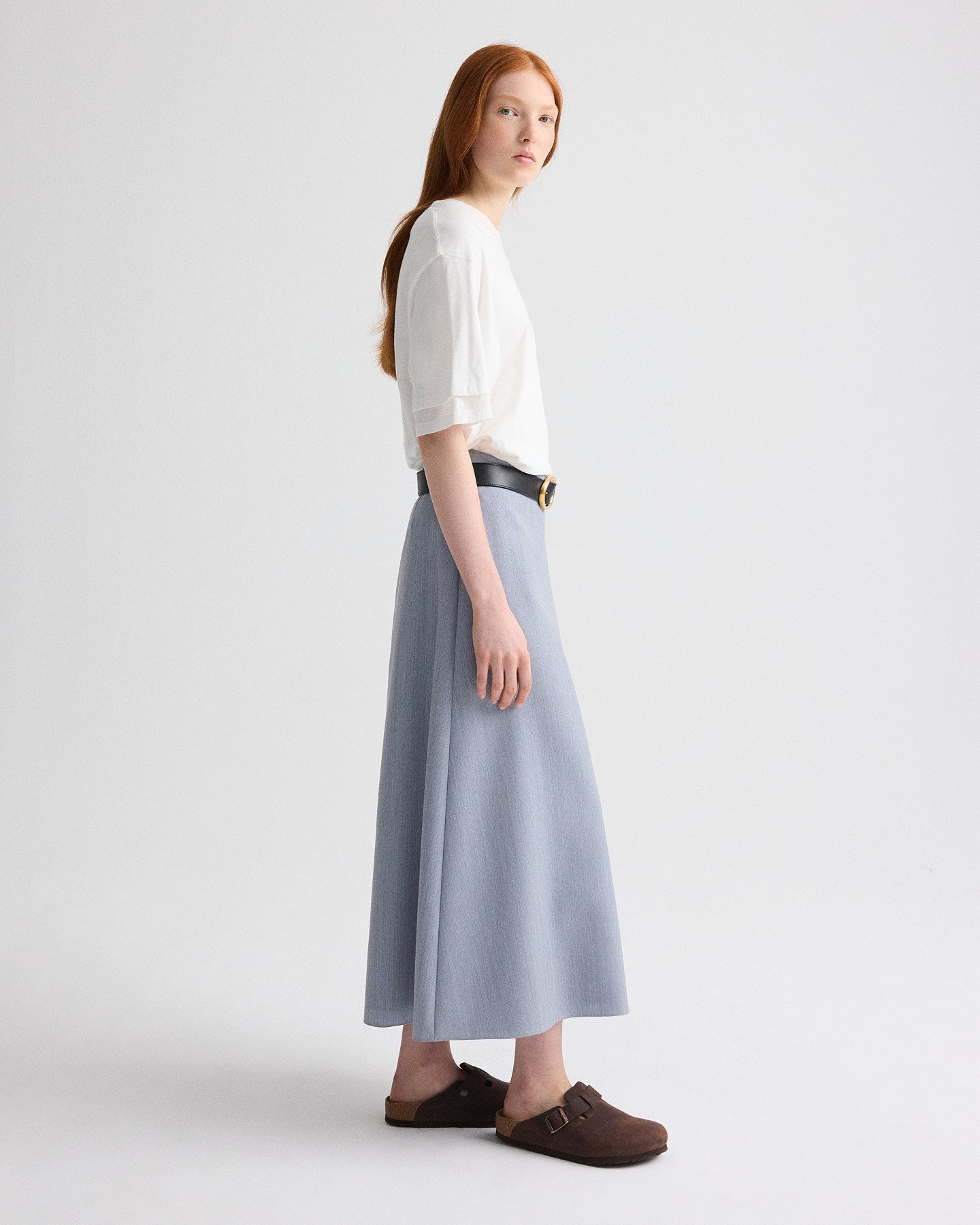 White / white Double Up Tee in Supima Cotton | TWP
