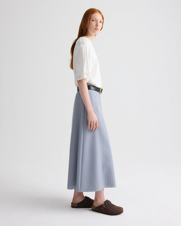TWP White / white Double Up Tee in Supima Cotton view 4