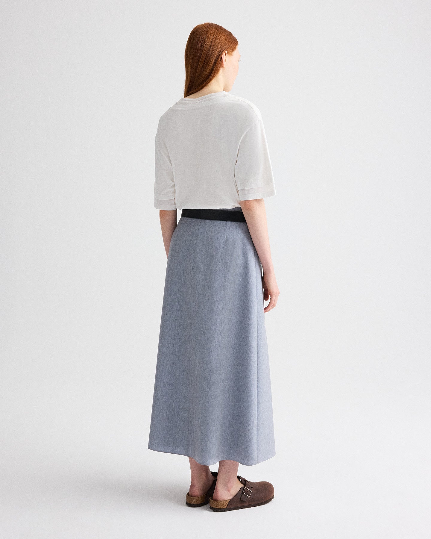 TWP White / white Double Up Tee in Supima Cotton view 5