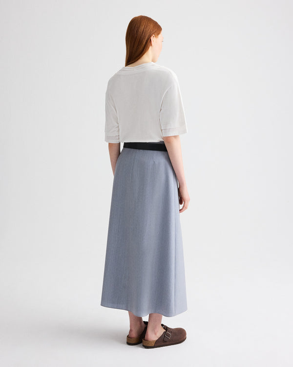 TWP White / white Double Up Tee in Supima Cotton view 5