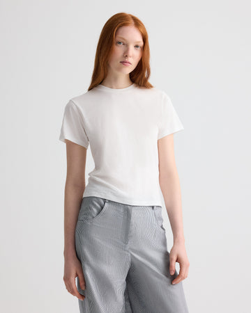 TWP White His Tee in Supima Cotton view 1