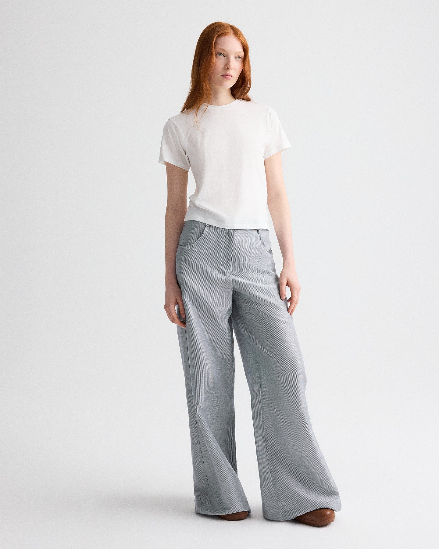 TWP White His Tee in Supima Cotton view 2