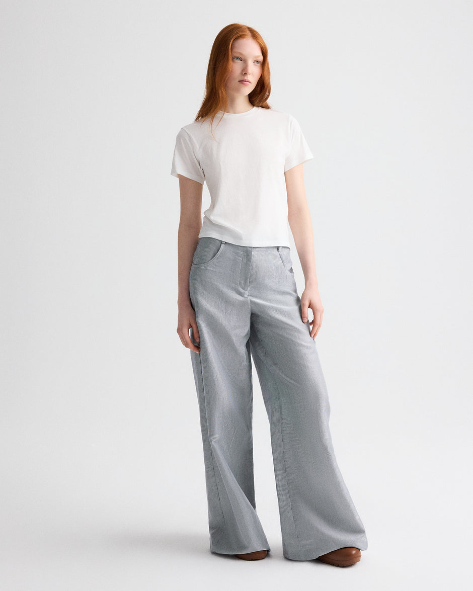 TWP White His Tee in Supima Cotton view 2