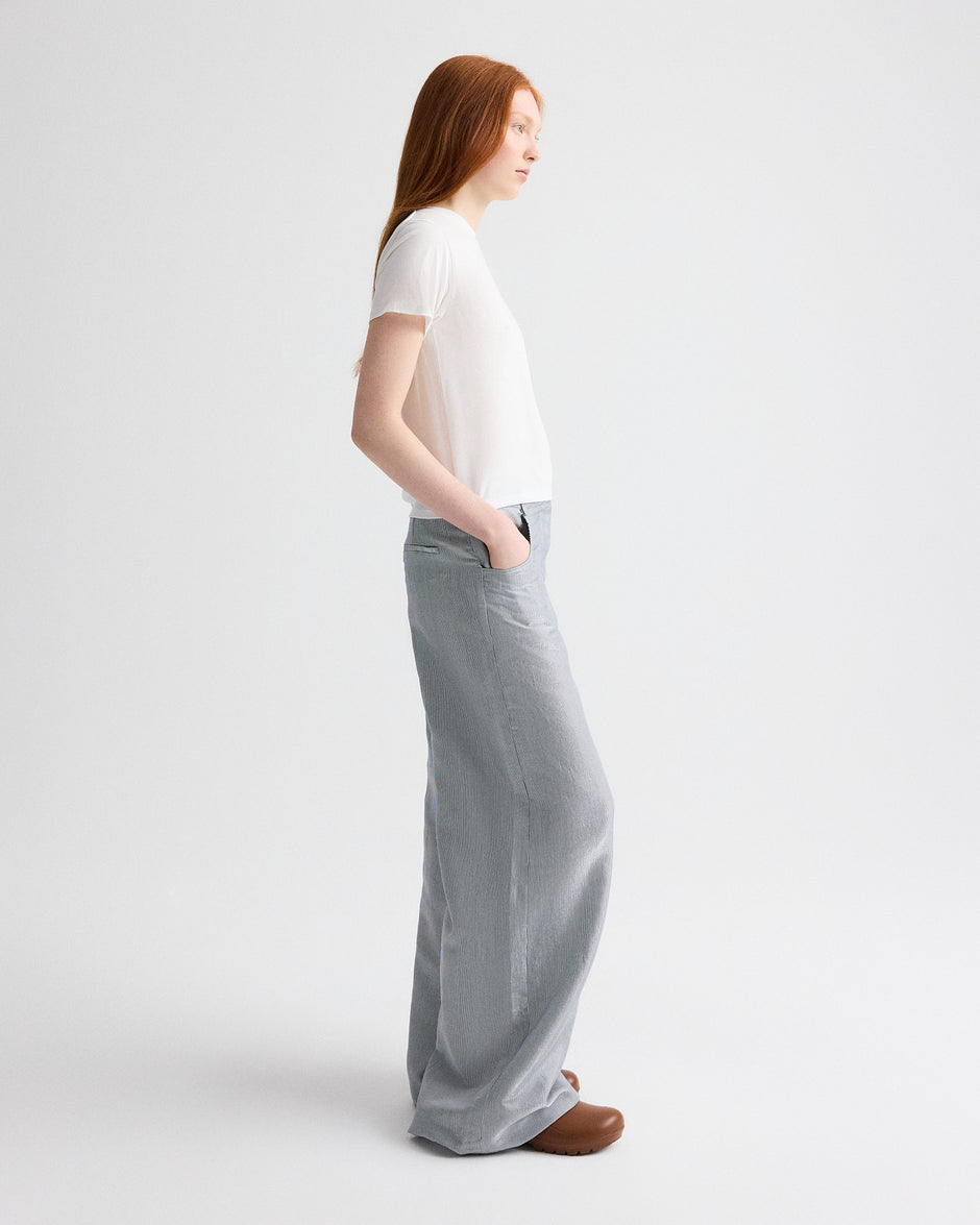 TWP White His Tee in Supima Cotton view 3