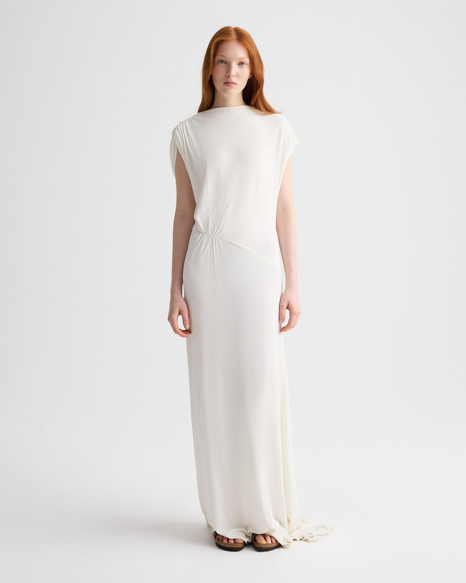 TWP Ivory Right Where I Belong Dress in Matte Crepe Jersey view 1