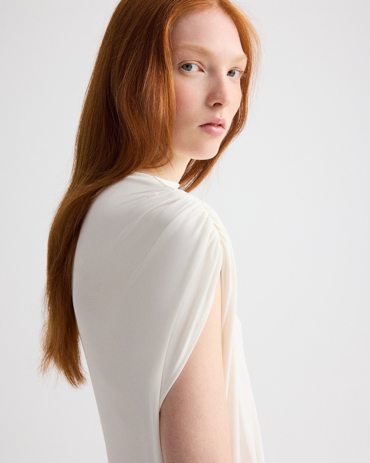 TWP Ivory Right Where I Belong Dress in Matte Crepe Jersey view 2