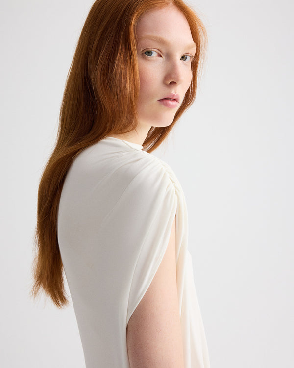 TWP Ivory Right Where I Belong Dress in Matte Crepe Jersey view 2