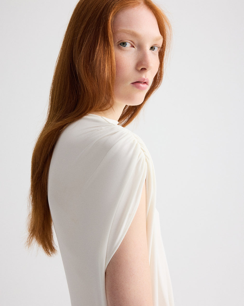 TWP Ivory Right Where I Belong Dress in Matte Crepe Jersey view 2