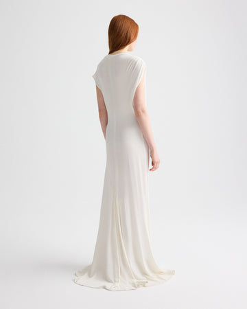 TWP Ivory Right Where I Belong Dress in Matte Crepe Jersey view 4