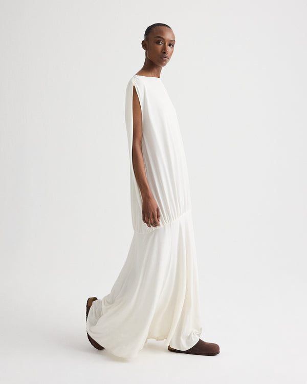 TWP Ivory Cocoon Dress in Matte Crepe Jersey view 2
