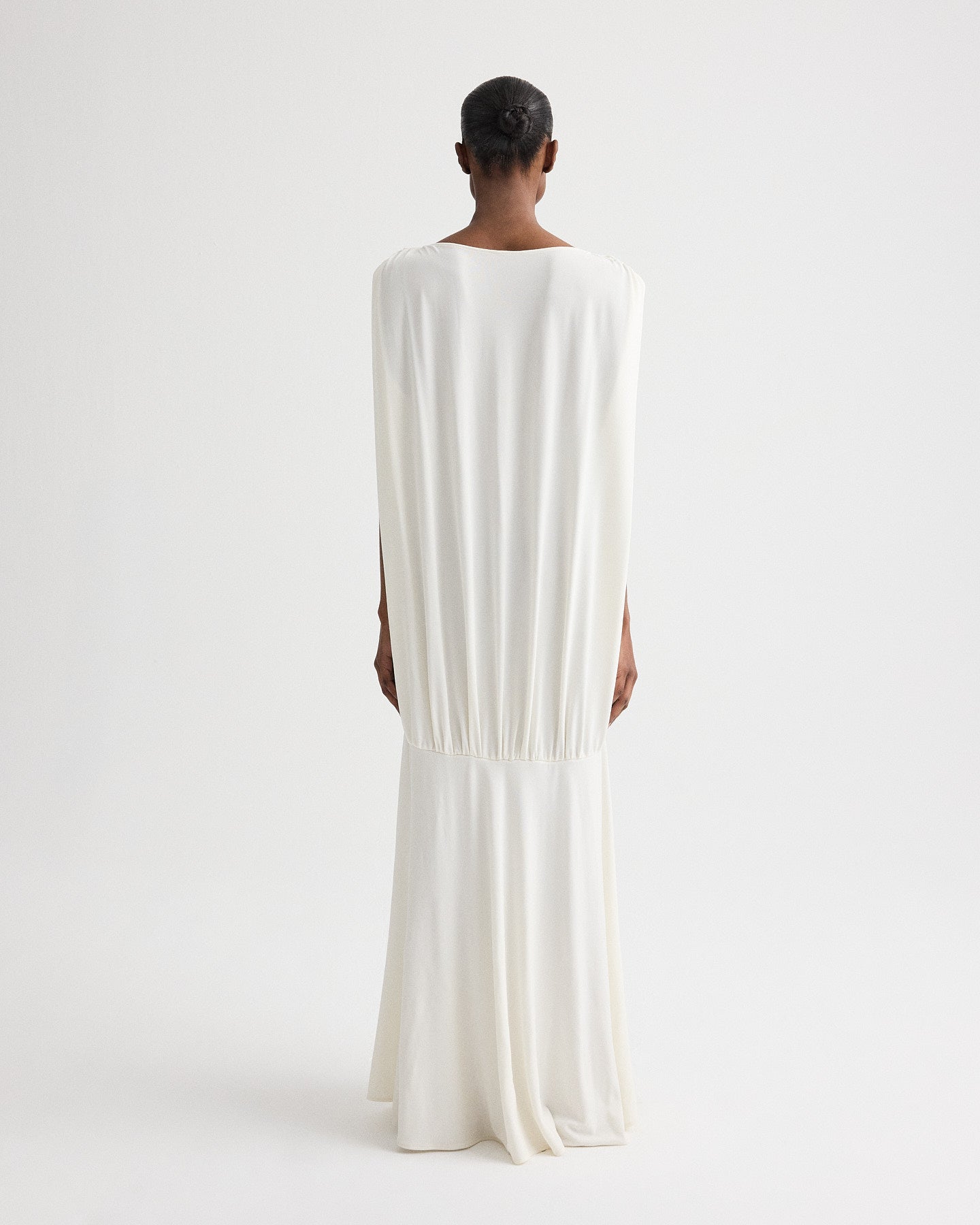 TWP Ivory Cocoon Dress in Matte Crepe Jersey view 5