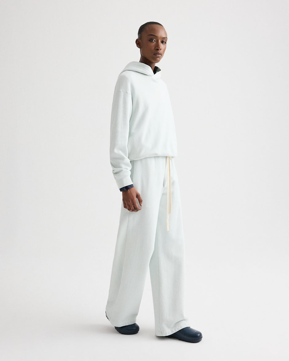 TWP Blue flower PJ Pant in Lightweight French Terry view 2