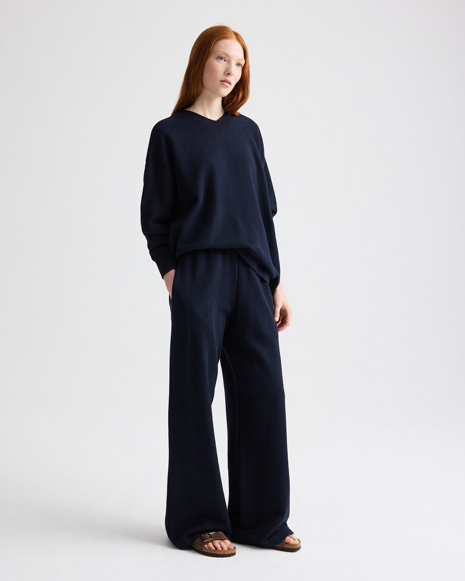 TWP Midnight PJ Pant in Lightweight Sweatshirt view 5