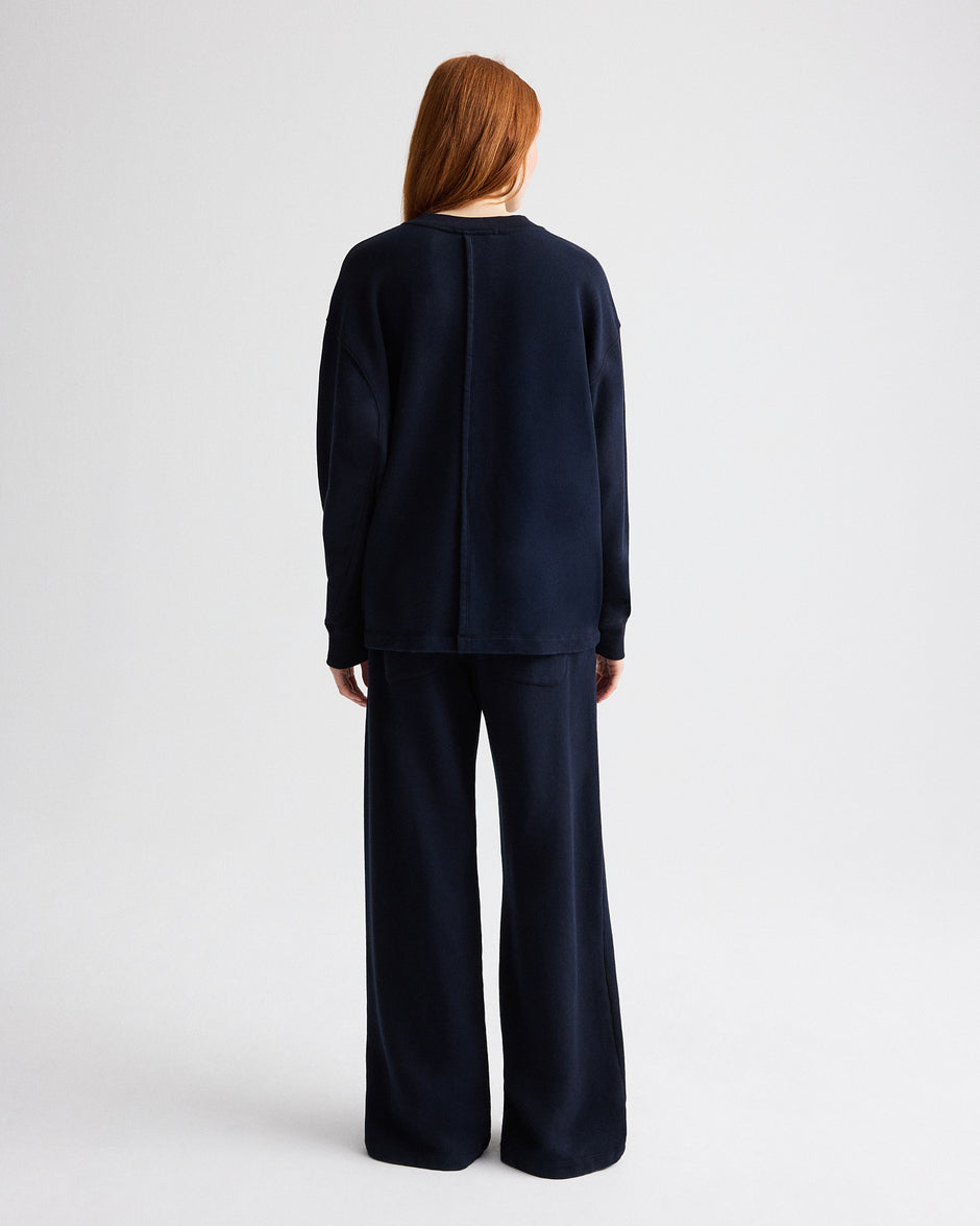 TWP Midnight PJ Pant in Lightweight Sweatshirt view 6