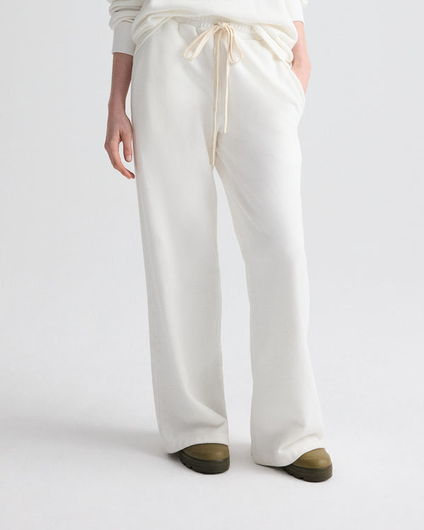 TWP White PJ Pant in Lightweight Sweatshirt view 2