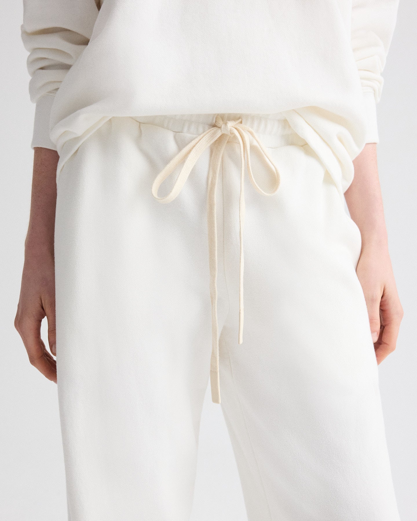 TWP White PJ Pant in Lightweight Sweatshirt view 1